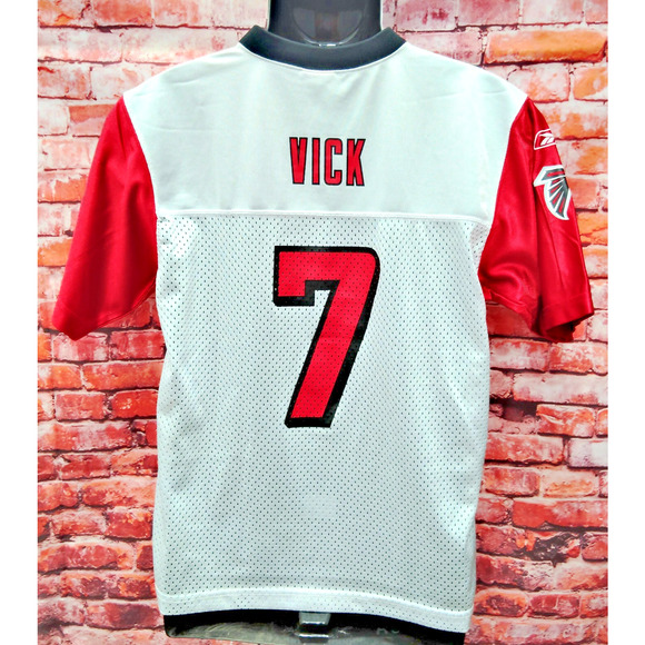 Atlanta Falcons Michael Vick #7 Jersey Youth L White Reebok NFL Football Sports - Picture 2 of 9